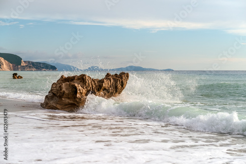 Splashing wave, Greece