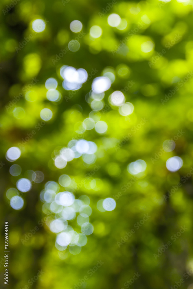 Abstract circular green bokeh background
