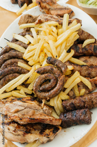  Mixed grill with french fries