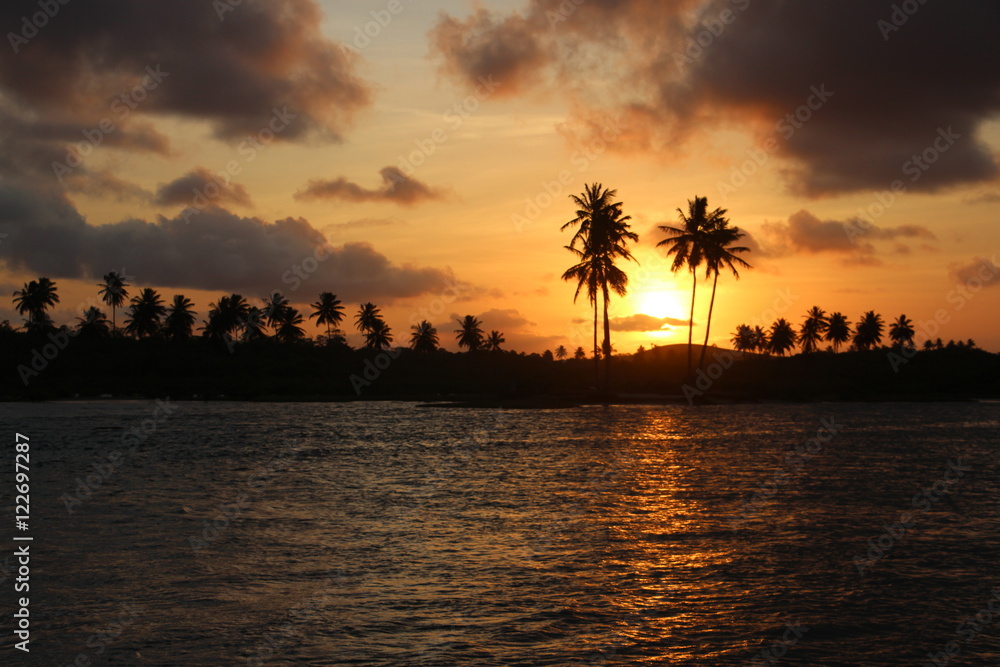 Fototapeta premium Pôr-do-sol Pontal de Maracaípe