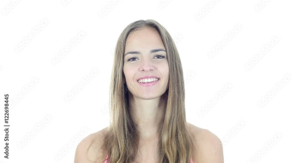 Woman Clapping , White Background Woman Clapping , White Background