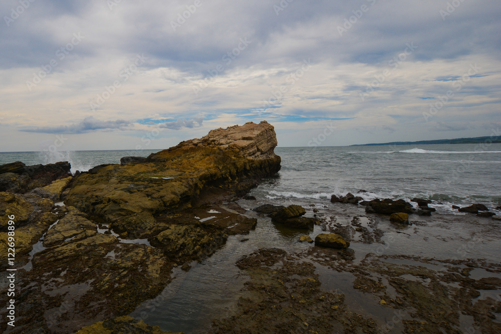 Rocky shore on the coast of Costa Rica