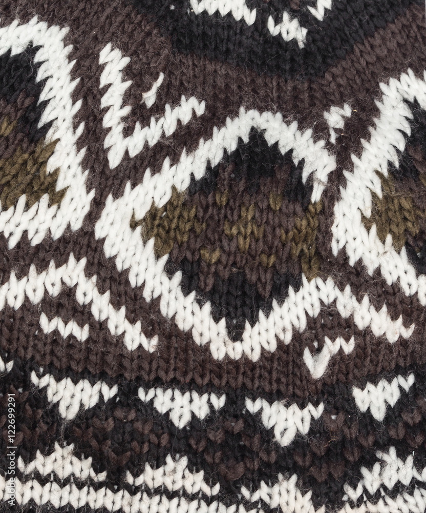 Colored knitted wool, White black knitted wool Colored knitted wool, White black knitted wool