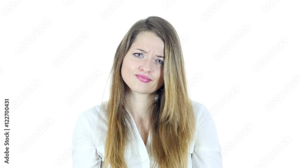 Stop, Rejecting Gesture, No By Woman , , White Background Stop, Rejecting Gesture, No By Woman , , White Background