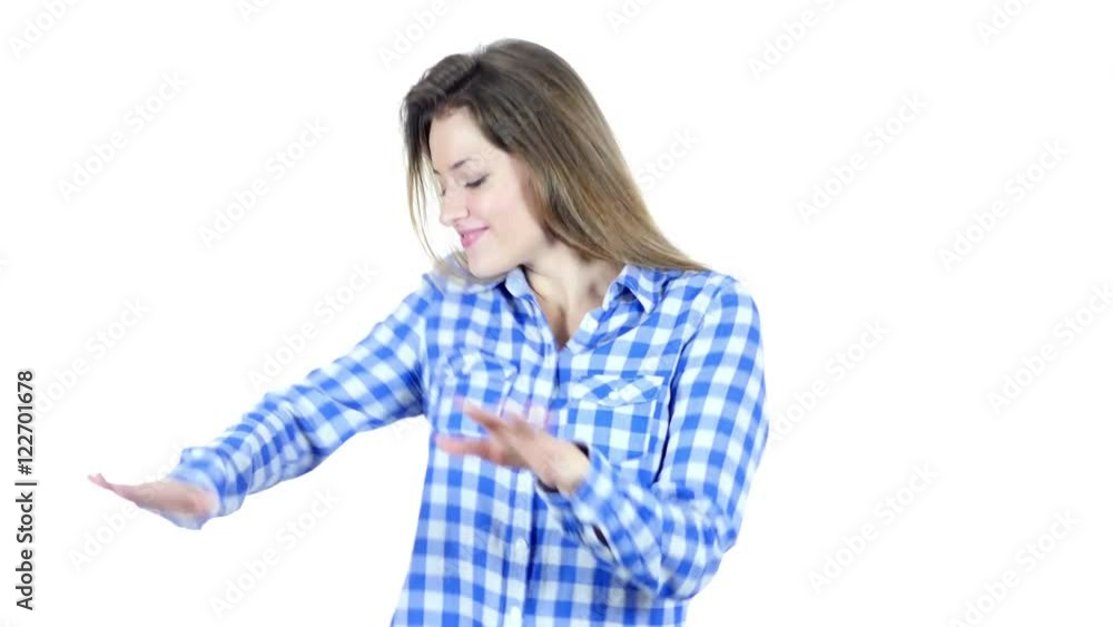 Dancing Female on White Background Dancing Female on White Background