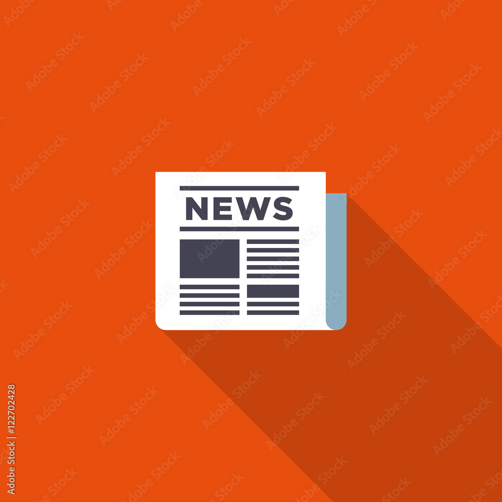 News icon flat design vector illustration News icon flat design vector illustration