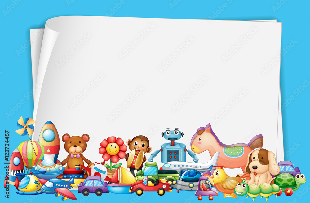 Obraz premium Paper design with lots of toys