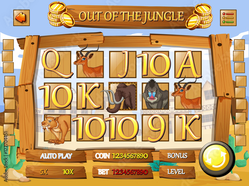 Game template with desert theme