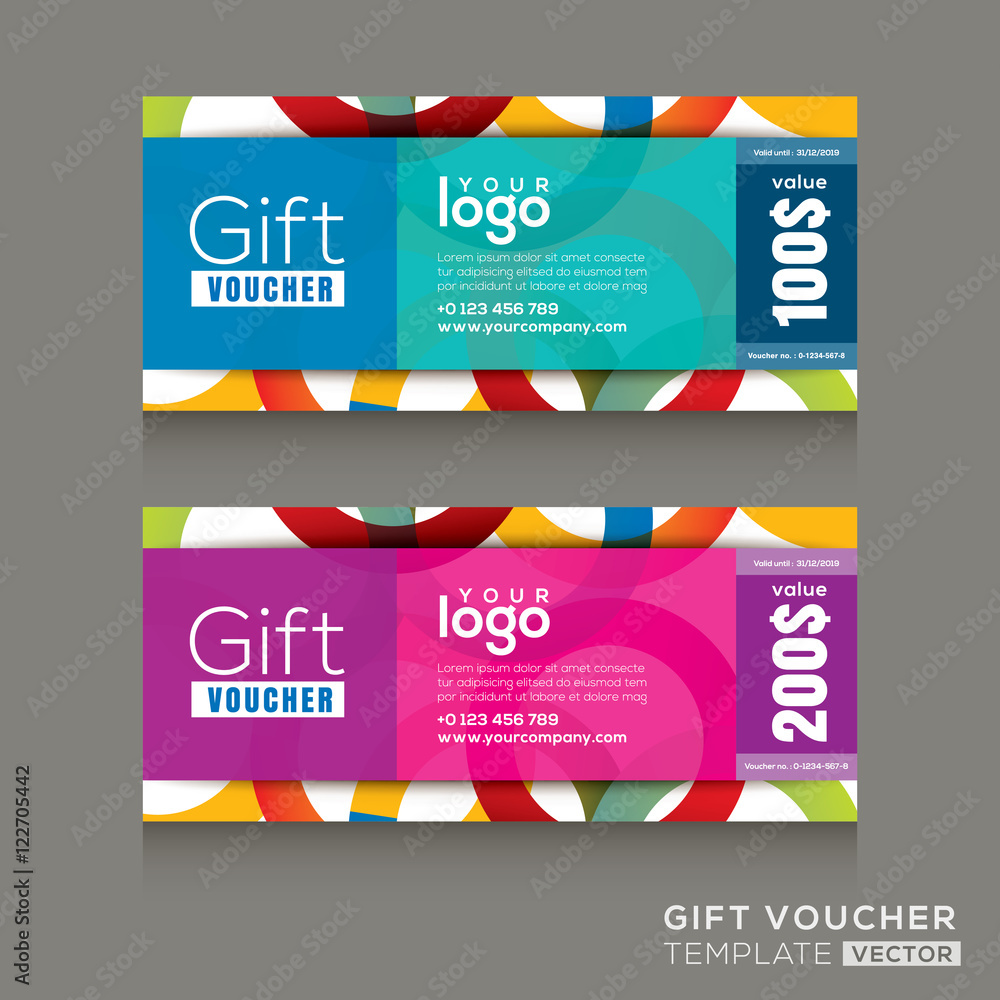 modern gift voucher coupon design Stock Vector | Adobe Stock