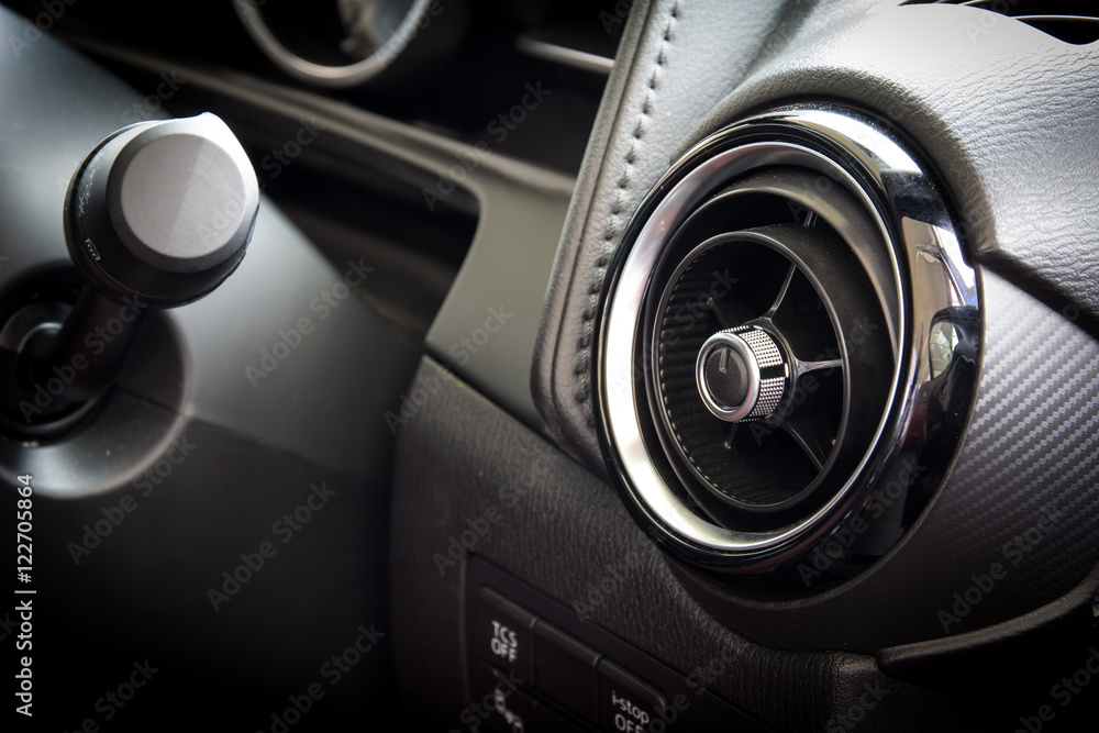 Fototapeta premium Car dashboard with air conditioning system