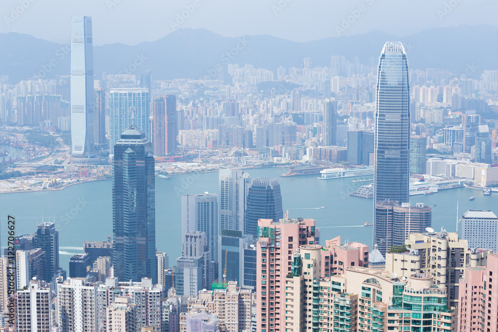 Hong Kong city, view from The Peak