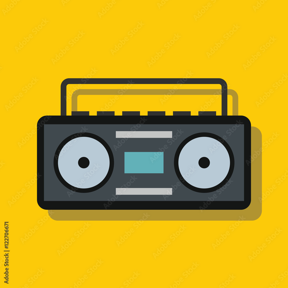Recorder in flat style with shadow Recorder in flat style with shadow