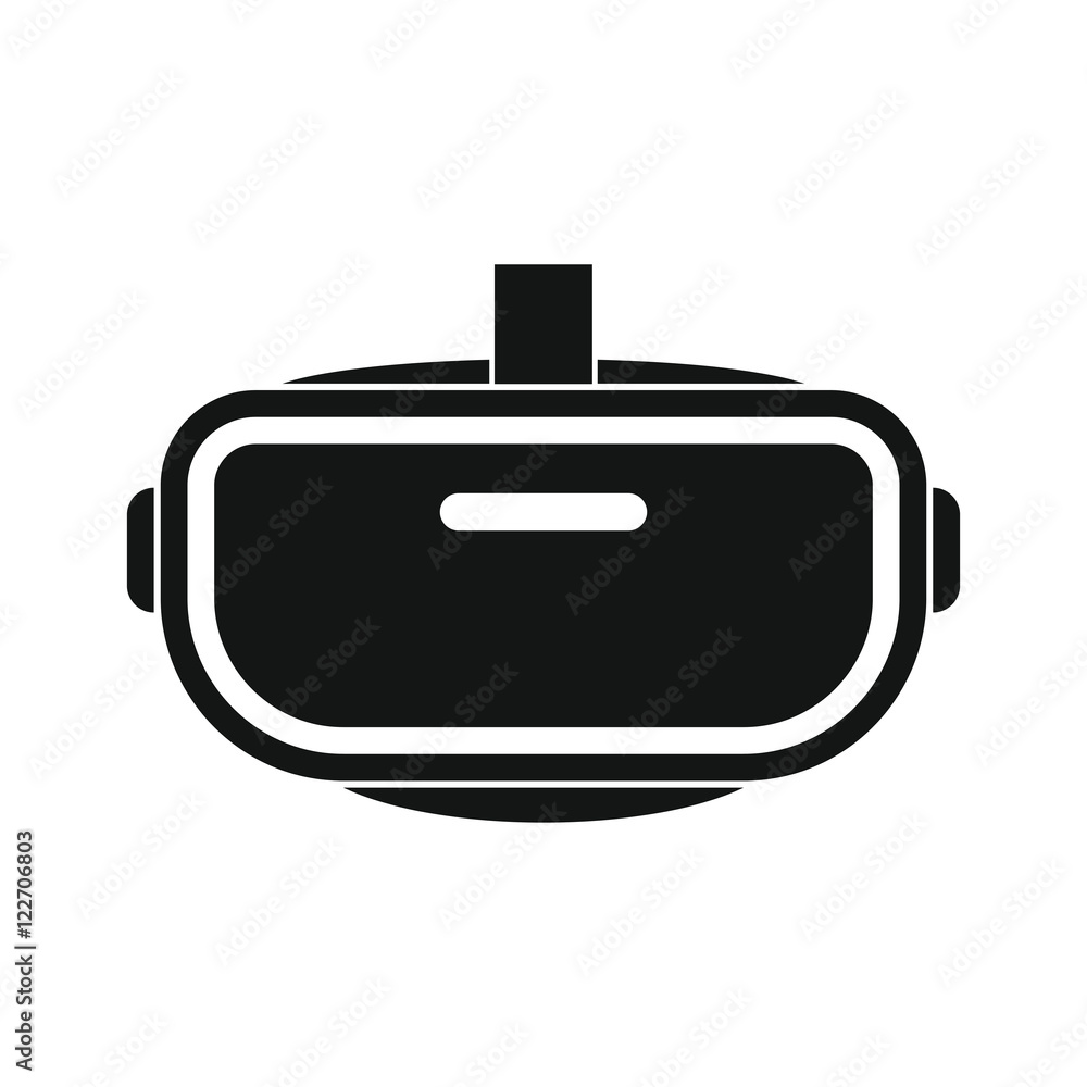 Virtual reality glasses in silhouette style Virtual reality glasses in silhouette style