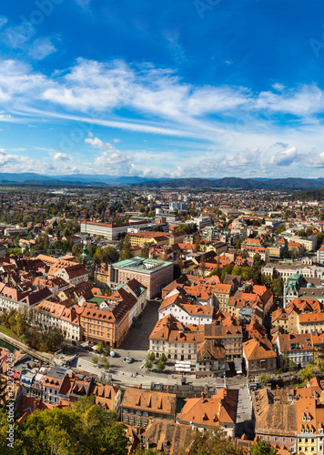 Aerial view of Ljubljana in Slovenia © Sergii Figurnyi