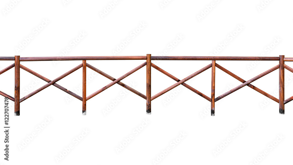 Wooden fence isolated on white background Wooden fence isolated on white background