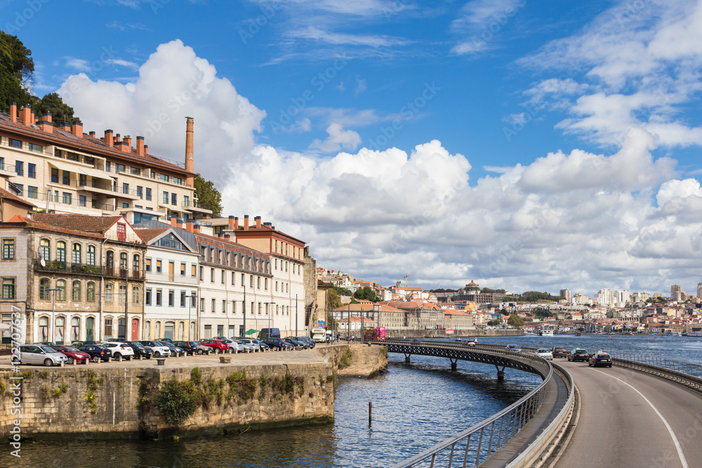 Porto city along the Douro river
