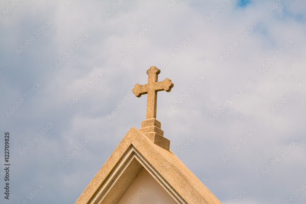 Church of Christ on the cross mortar.