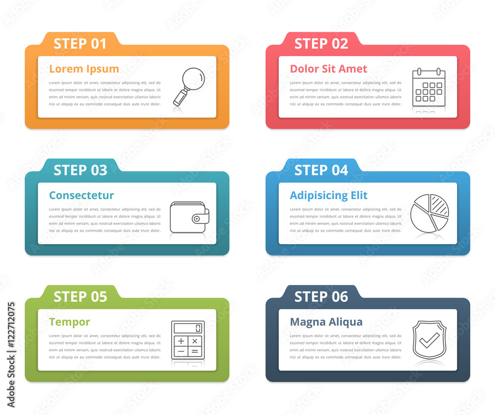 Infographic Elements - Six Steps