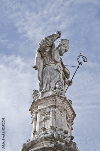 la statua di Sant Oronzo  a Ostuni in puglia  Italia.