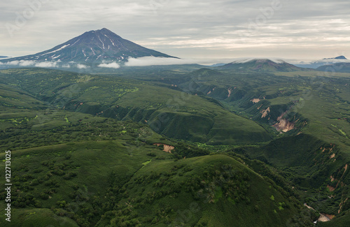Ilyinsky Sopka - sleeping stratovolcano. South Kamchatka Nature Park.