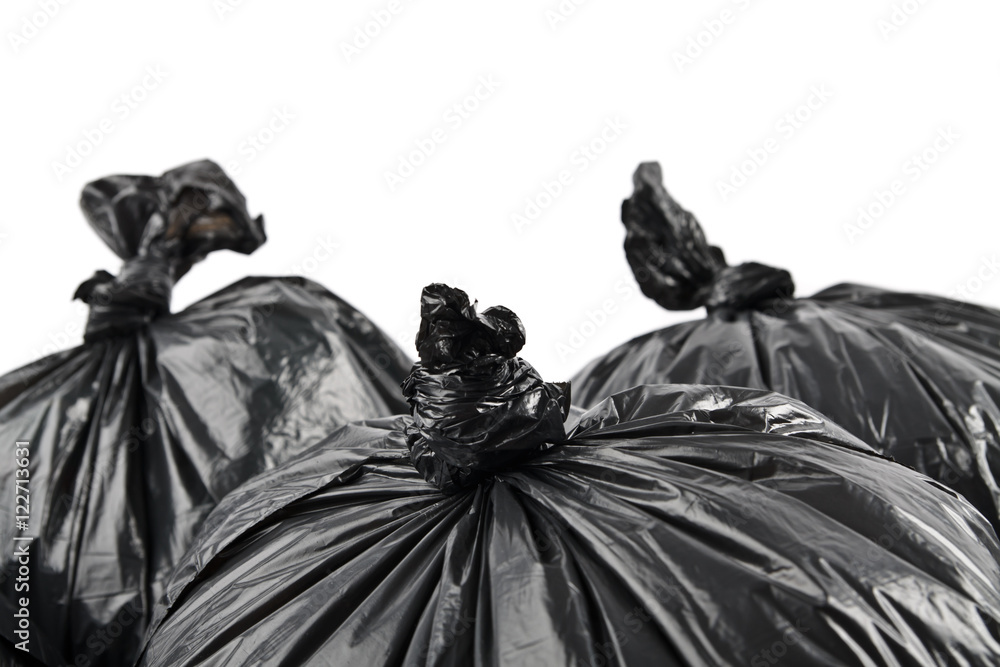 Black garbage bags Black garbage bags