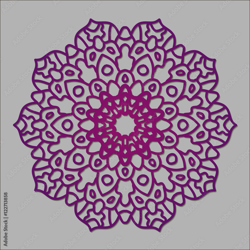 Ornate mandala round pattern. Ornate mandala round pattern.