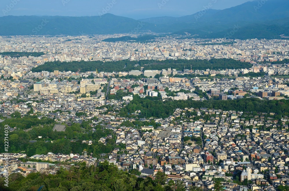 大文字山から京都市内風景
