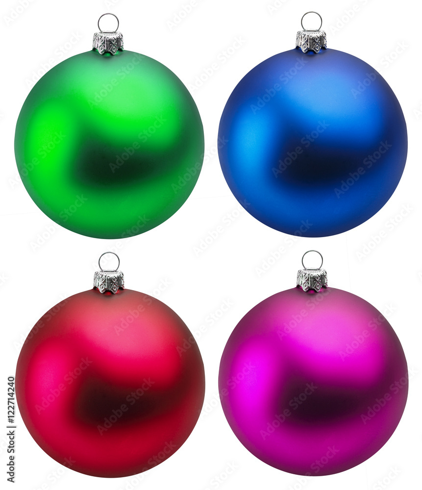 colored сhristmas balls clipping path colored сhristmas balls clipping path