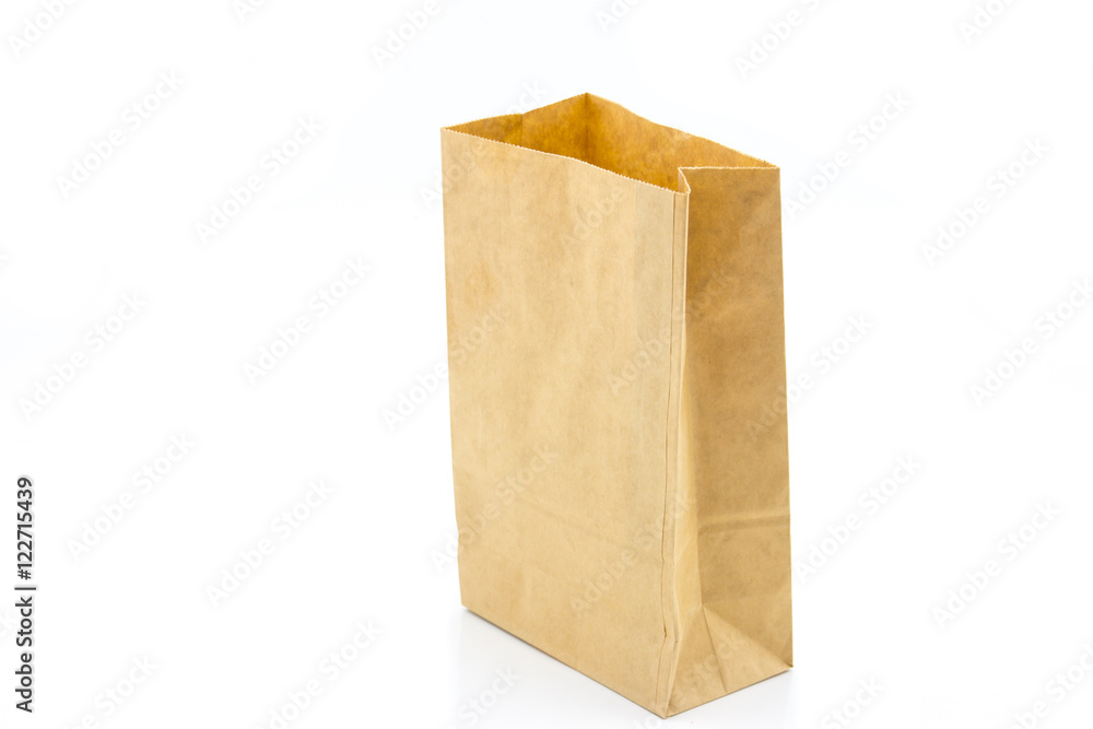 recycle brown paper bag on white background recycle brown paper bag on white background