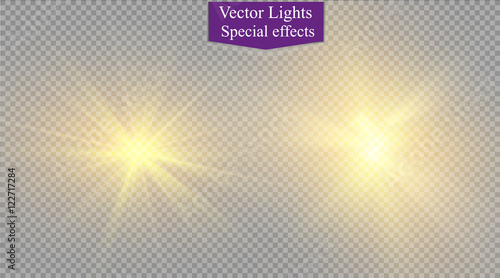 Glow light effect. Star burst with sparkles. 