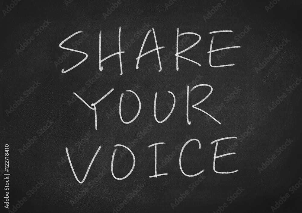 Obraz premium share your voice