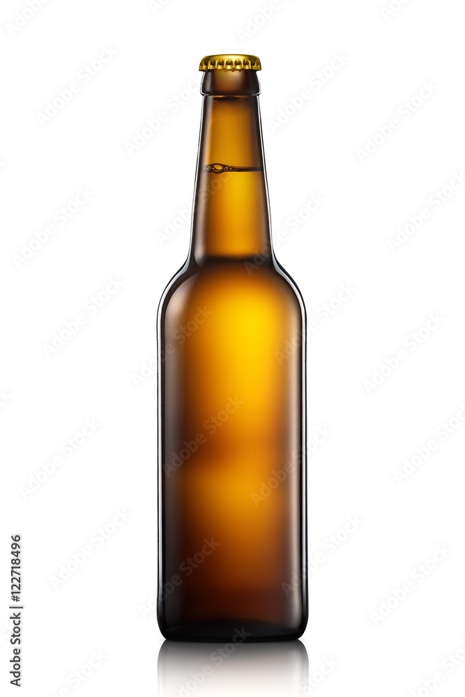 Bottle of beer or cider isolated on white background Bottle of beer or cider isolated on white background
