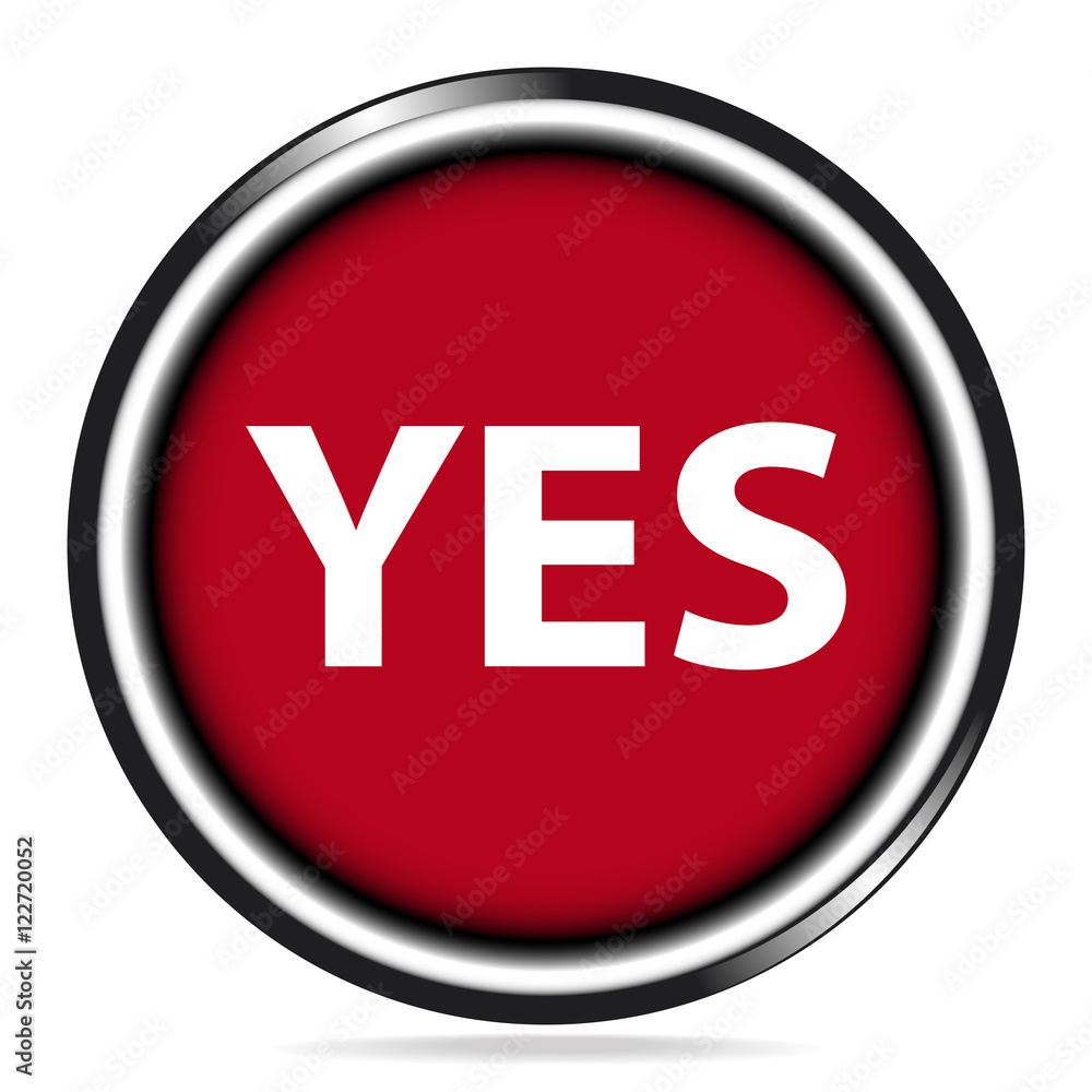 Yes icon check mark button vector illustration Yes icon check mark button vector illustration