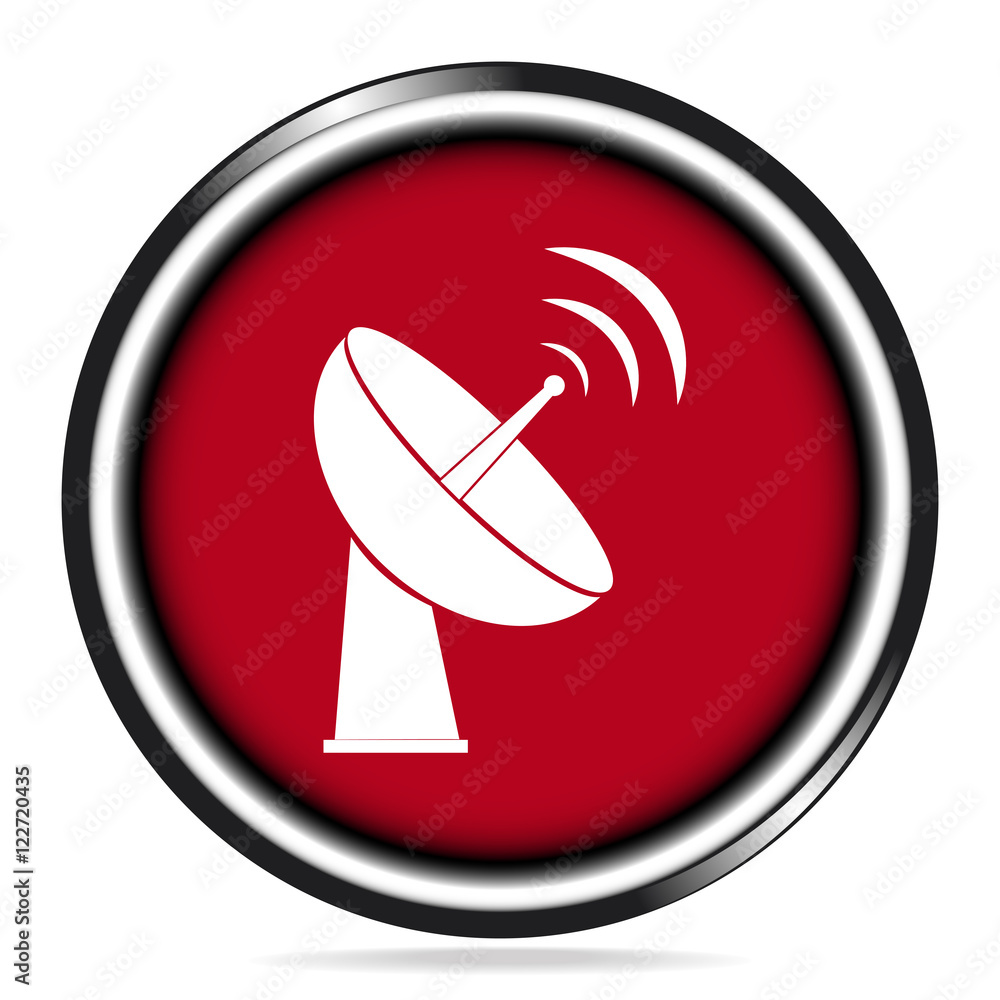 Radar sign icon satellite dish tv technology button Radar sign icon satellite dish tv technology button
