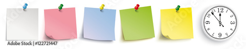 Colored Sticks With Pins Header Clock