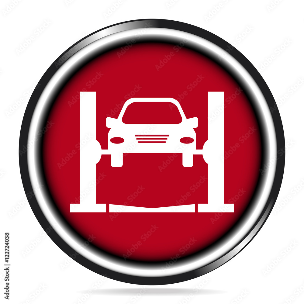 Car service icon, button vector illustration Car service icon, button vector illustration