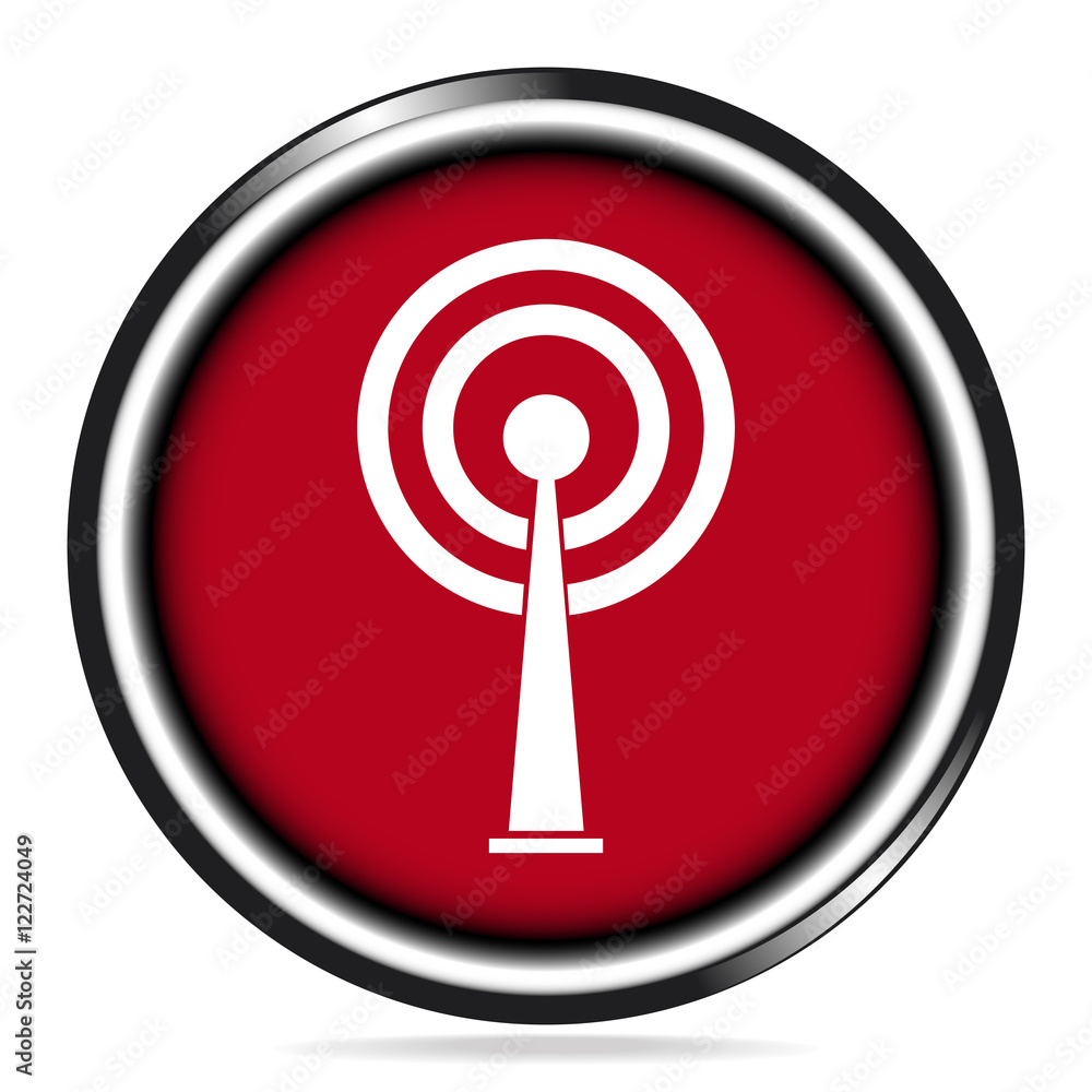 Signal sign button, wifi sign vector illustration Signal sign button, wifi sign vector illustration