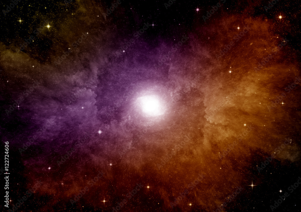 galaxy in a free space