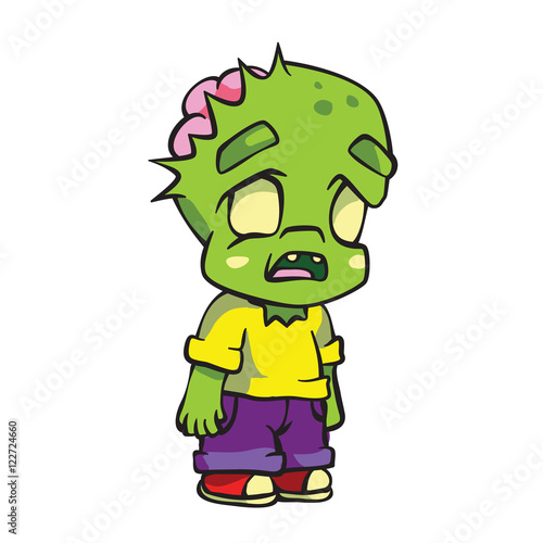 vector cartoon zombie illustration
