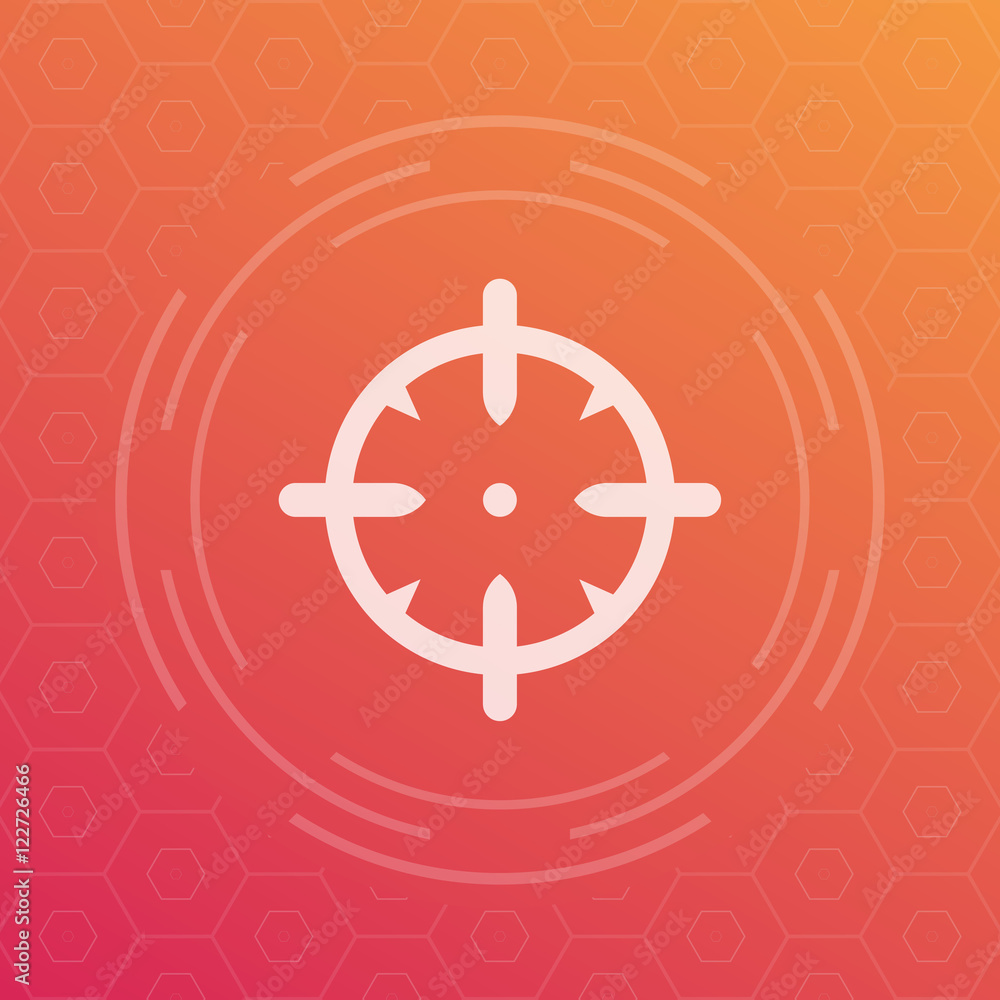 Fototapeta premium crosshair vector icon, target sign