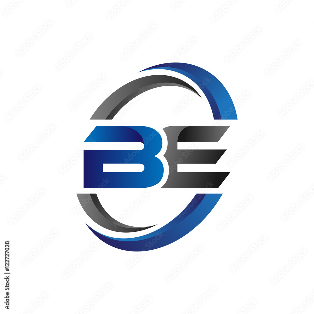 Simple Modern Initial Logo Vector Circle Swoosh be Simple Modern Initial Logo Vector Circle Swoosh be