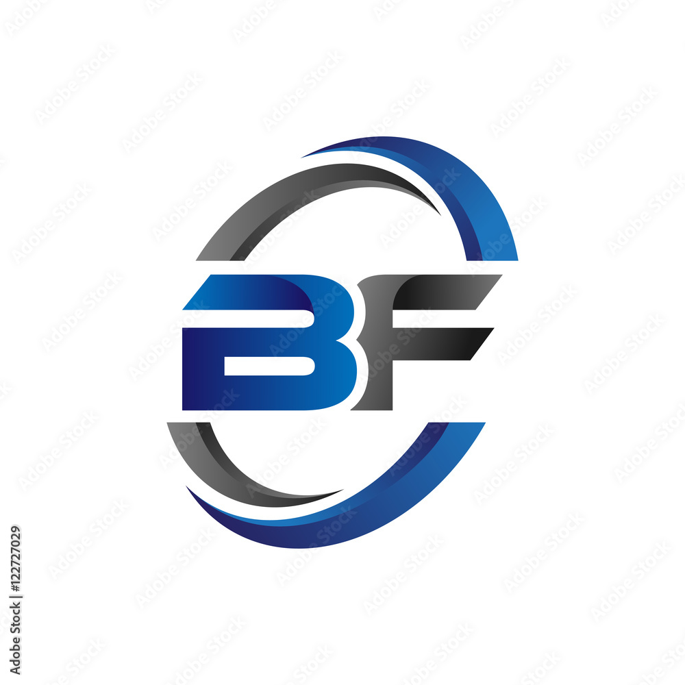 Simple Modern Initial Logo Vector Circle Swoosh bf Simple Modern Initial Logo Vector Circle Swoosh bf