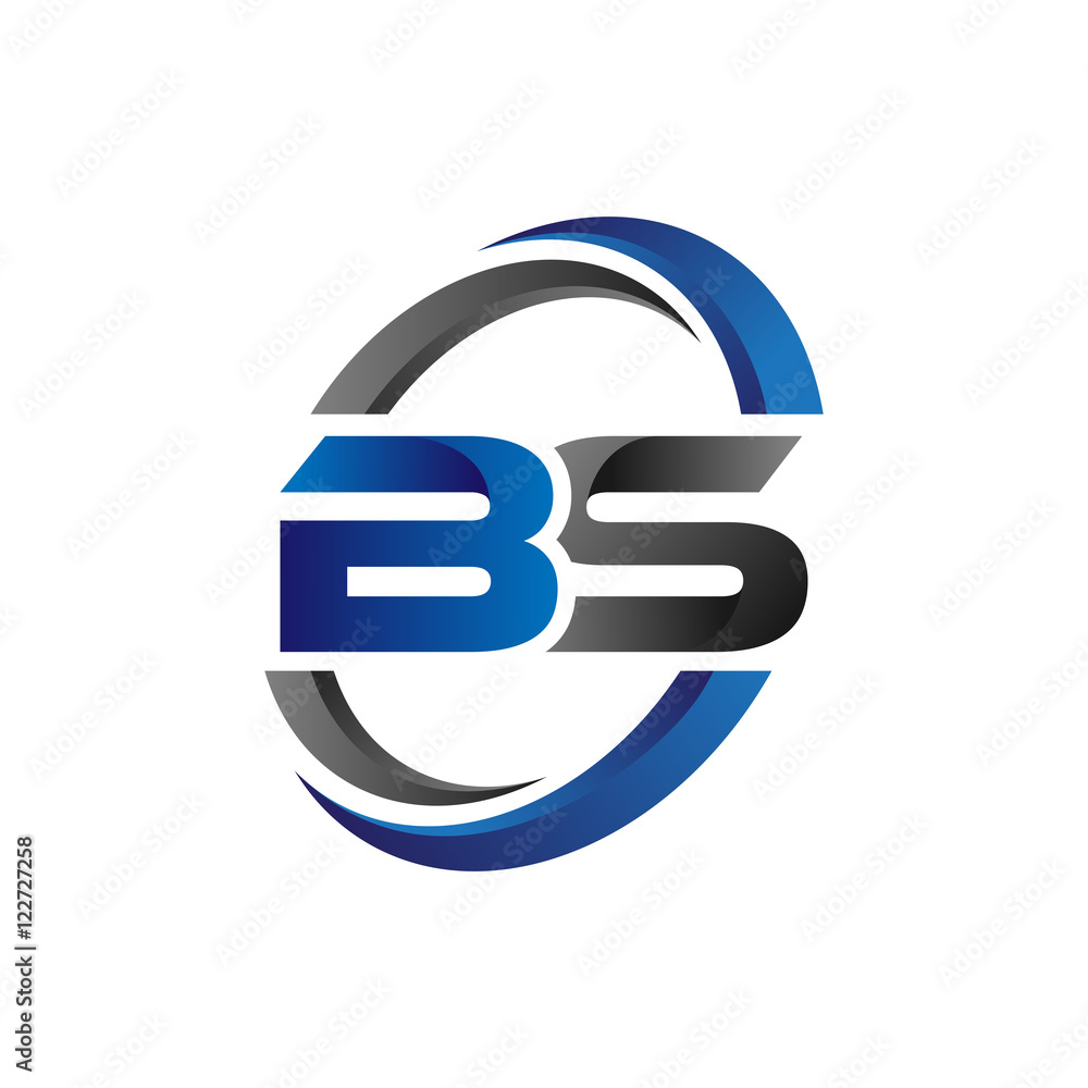 Simple Modern Initial Logo Vector Circle Swoosh bs Simple Modern Initial Logo Vector Circle Swoosh bs