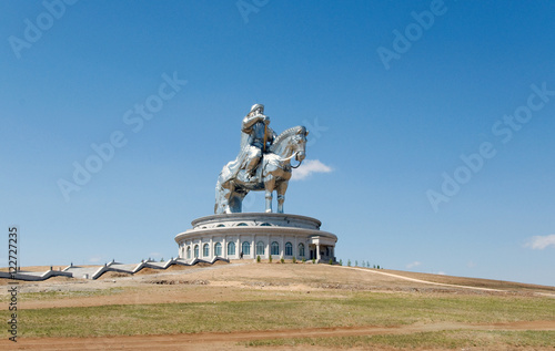 statue of Genghis Khan in the desert, near Ulaanbaatar, the capital of Mongolia