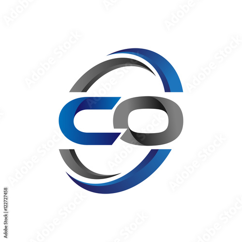 Simple Modern Initial Logo Vector Circle Swoosh co