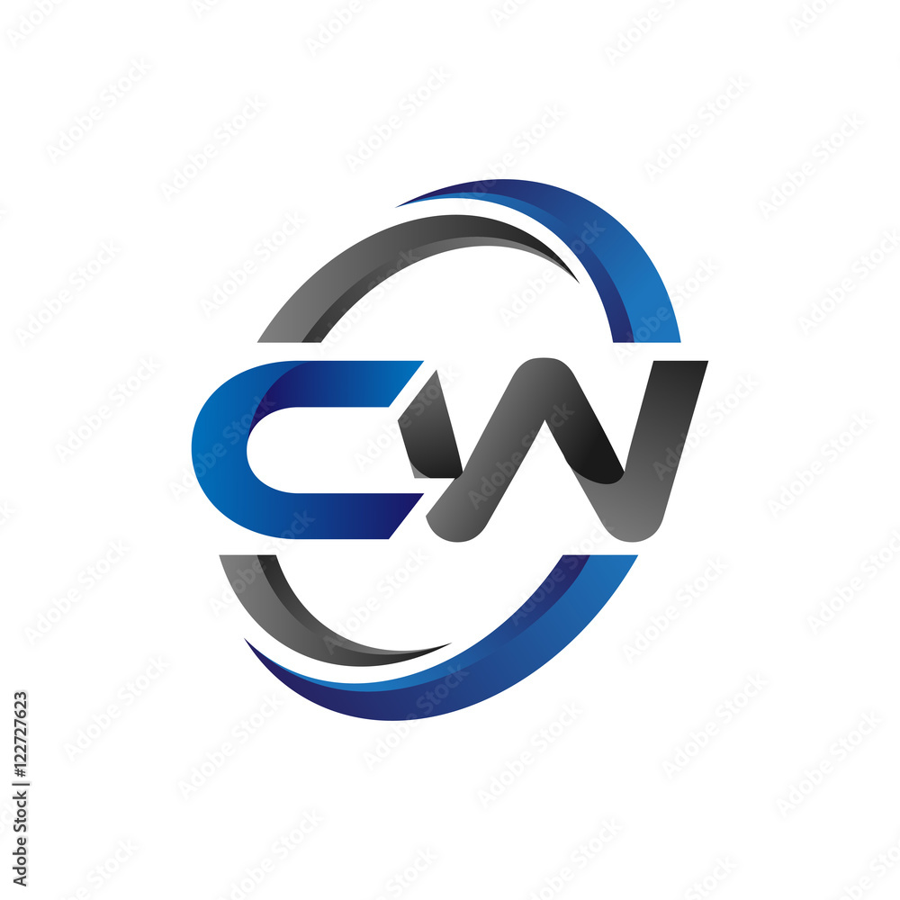 Simple Modern Initial Logo Vector Circle Swoosh cw Simple Modern Initial Logo Vector Circle Swoosh cw