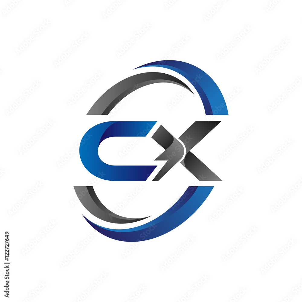 Simple Modern Initial Logo Vector Circle Swoosh cx Simple Modern Initial Logo Vector Circle Swoosh cx
