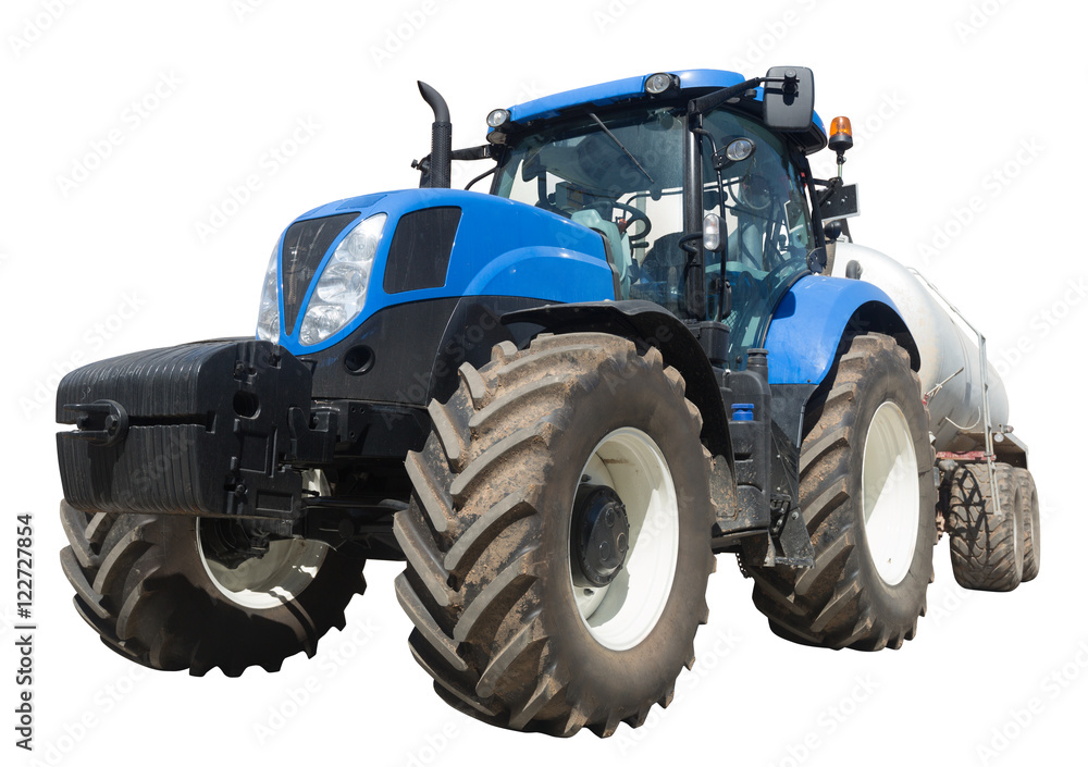 Obraz premium tractor with tank isolated