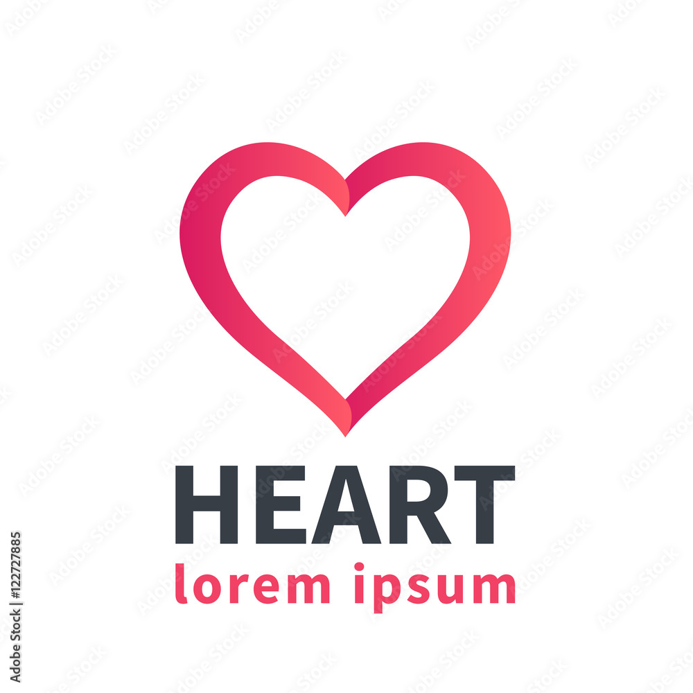Heart outline, logo element
