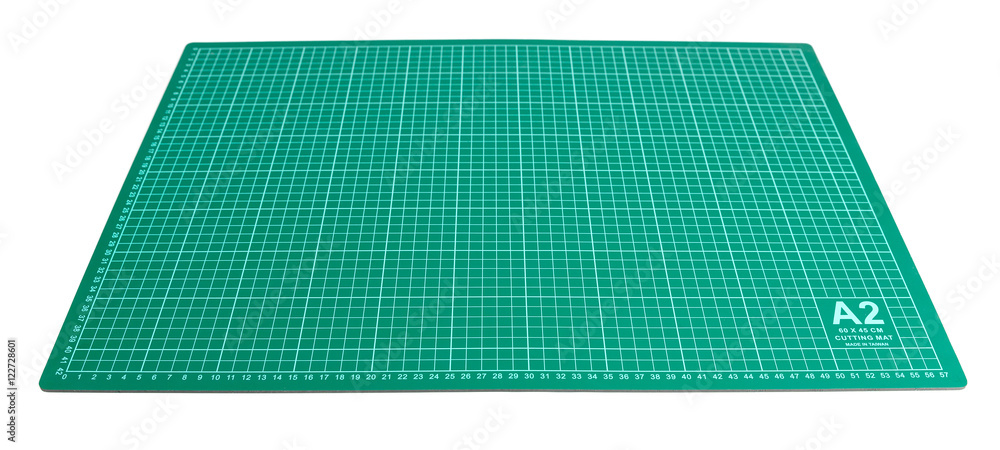 Green Cutting mat isolated on white Green Cutting mat isolated on white